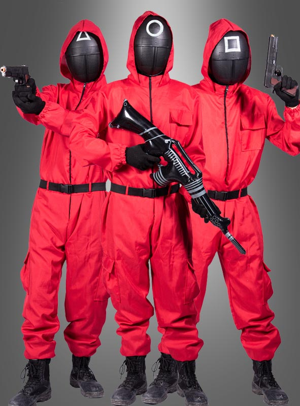 Squad Gamer red Jumpsuit with Hood