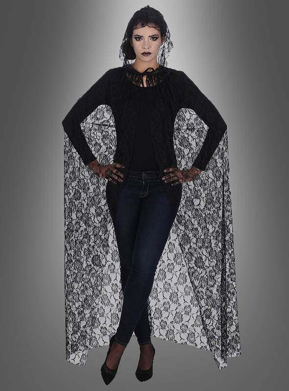 Black lace cape clearance