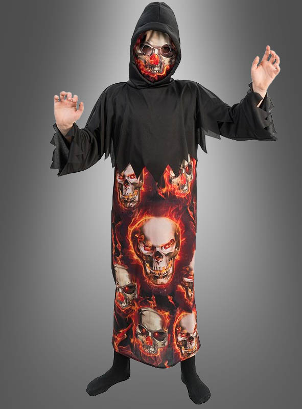 Fire Demon Robe with Mask for Kids