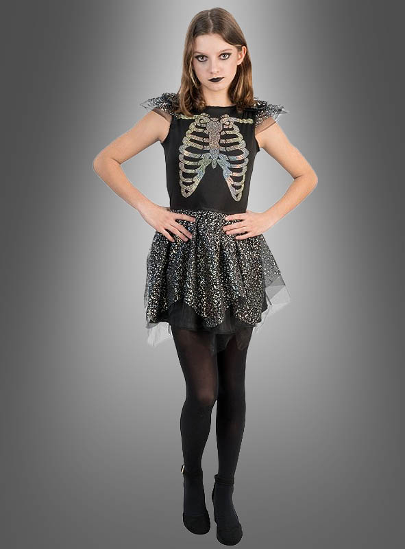 Shimmering Skeleton Dress Girls