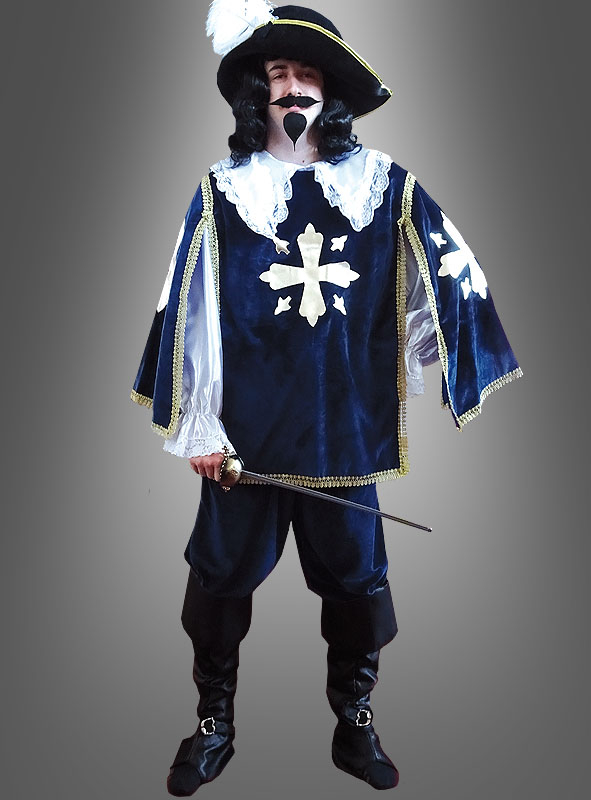 Deluxe Musketeer Costume dark blue