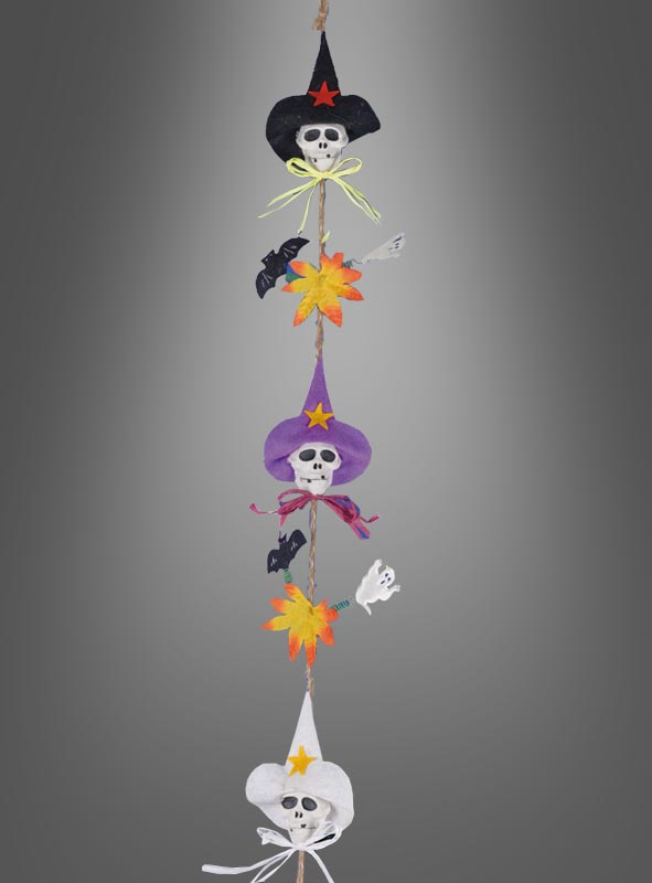 Halloween Totenkopfgirlande 150cm