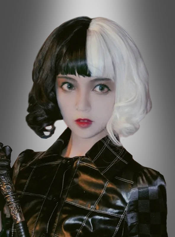 Cruel Girl Wig black and white