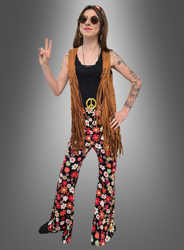 Hippie Kostüm mit Zubehör Night Flower