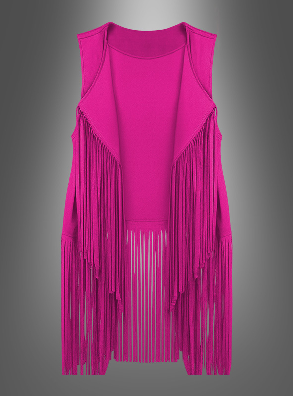 Pink vest with fringes