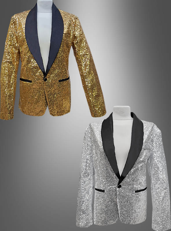 Jungen Pailletten Sakko Blazer Anzugjacke Slim Fit Glitzer - Foto 9