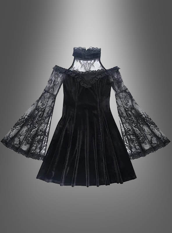 Black Gothic Velvet Dress Dakaria