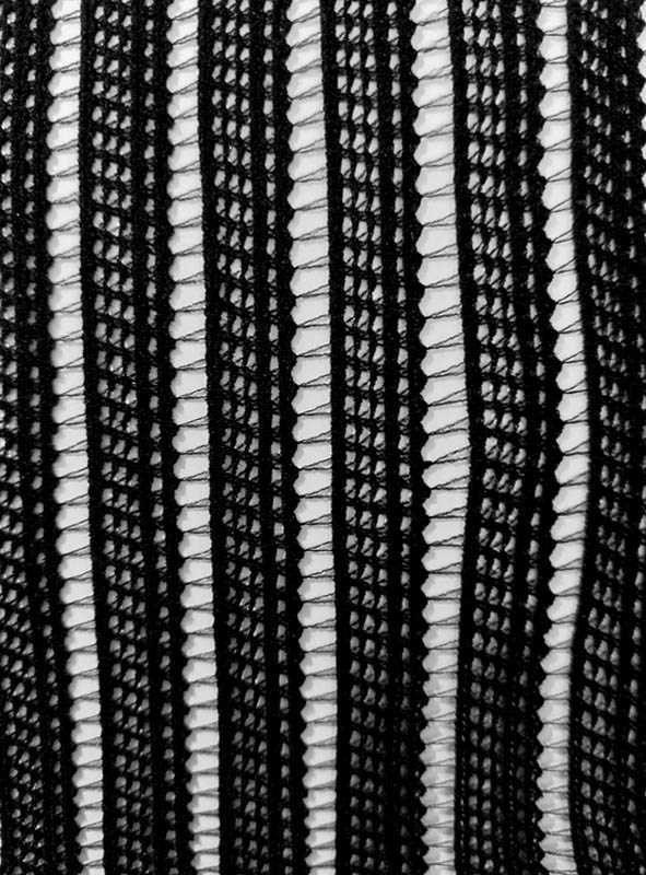 Deluxe Netzstrumpfhose gestreift schwarz
