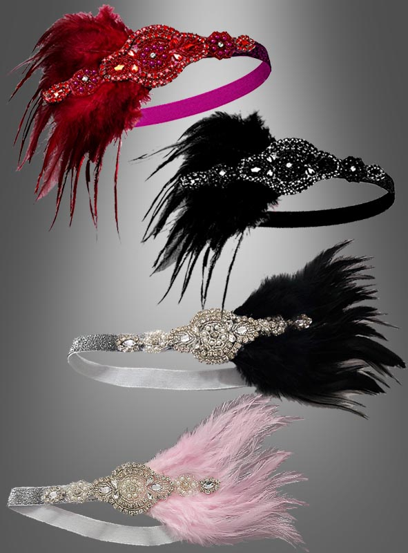 20s Headband with Rhinestones and Pearls Lilly
