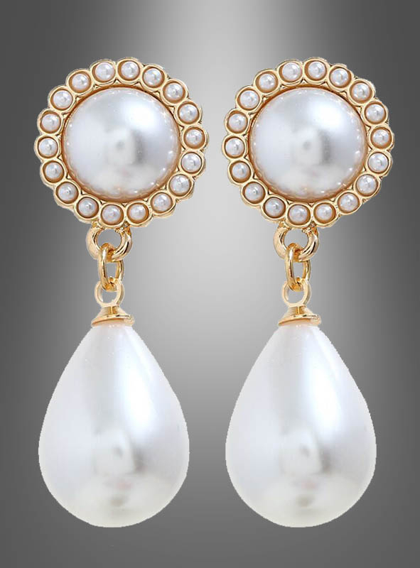 Earrings with Drop Bead gold
