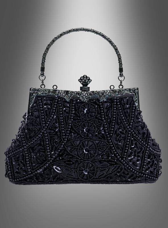 20s Sequin Handbag black buy here at Kostumpalast