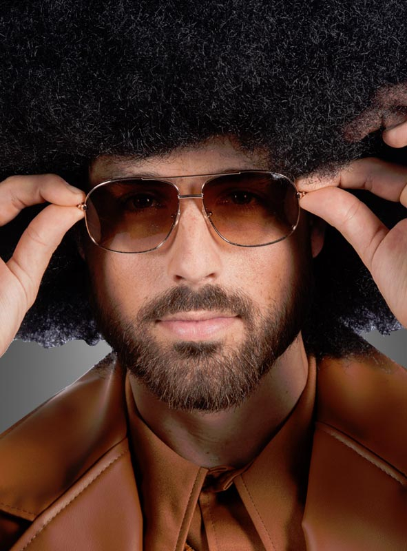 Brown Retro Sun Glasses 70s Party