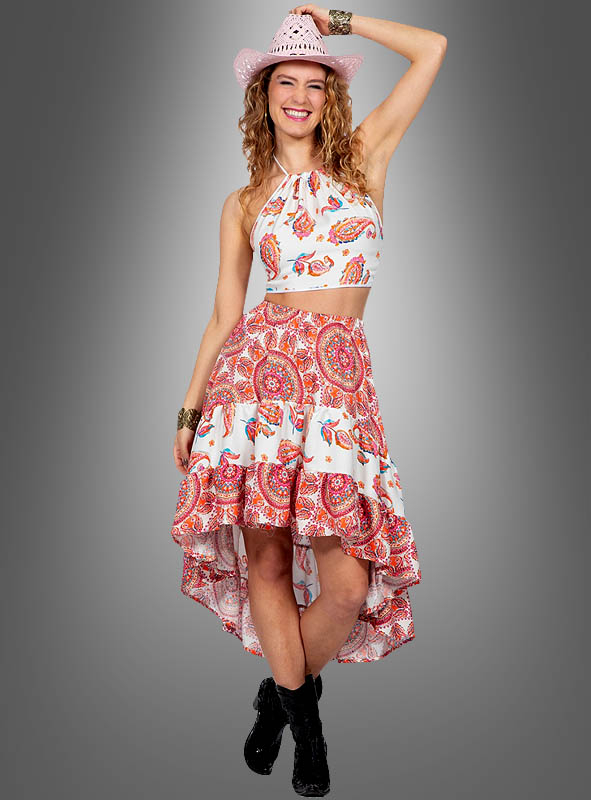 Festival High-Low Skirt with Top Paisley