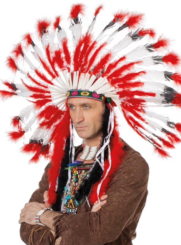 Kostüm Zubehör Indianer Häuptling Kopfschmuck Karneval THE 