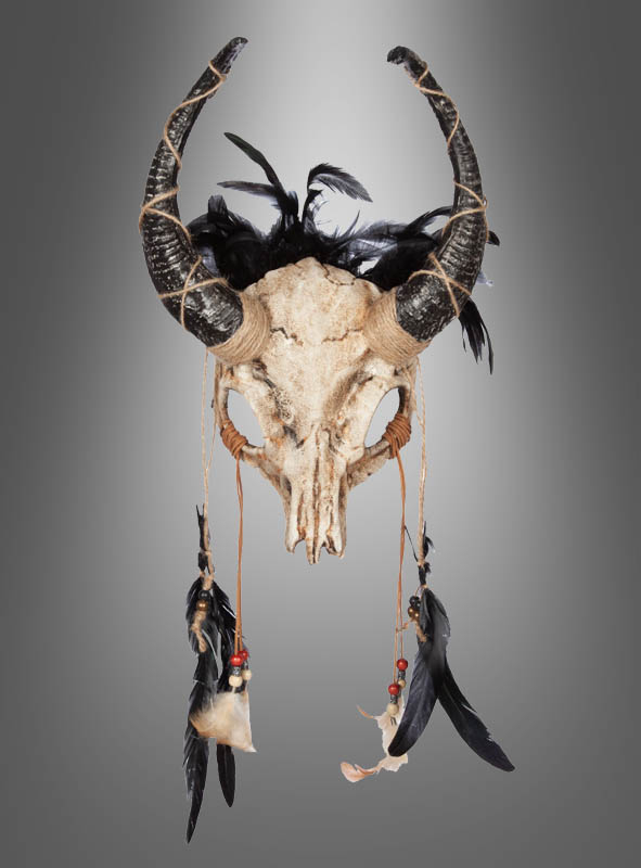 Bull Skeleton Mask with Horns