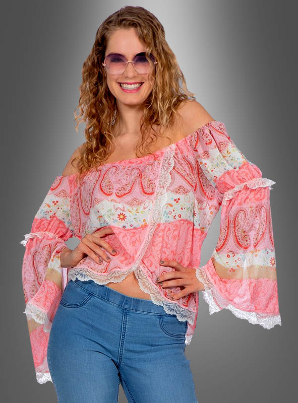 Boho Paisley Shirt with Lace