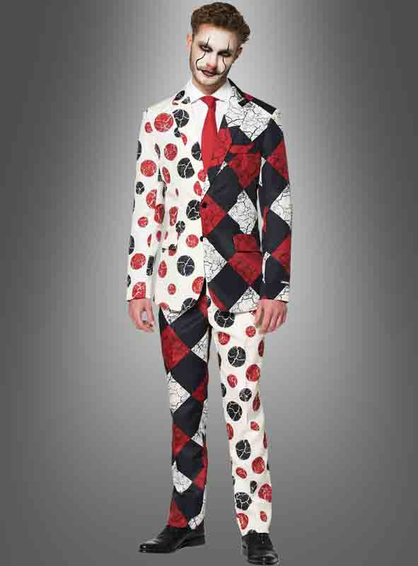 Halloween Clown Anzug mit Krawatte