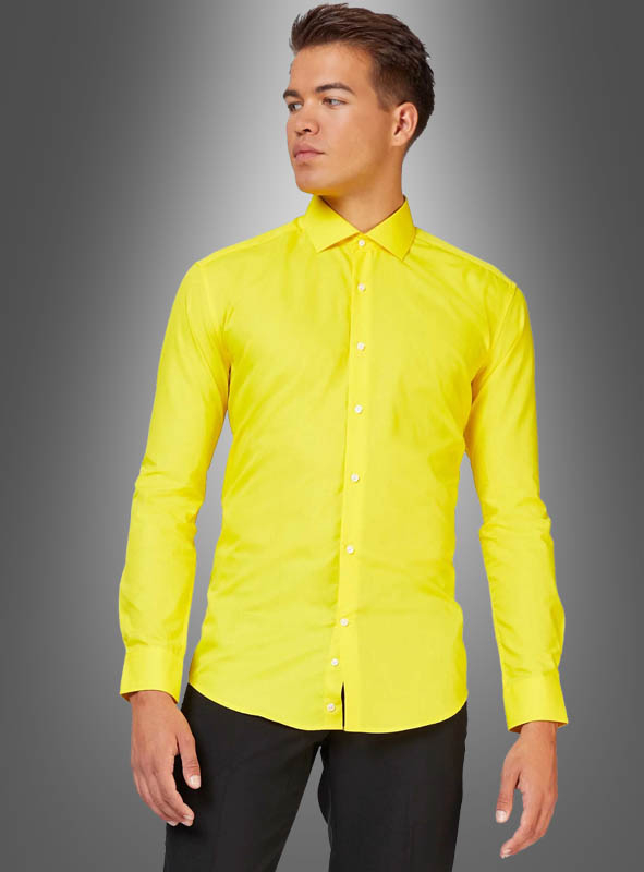 Washable men's shirt yellow