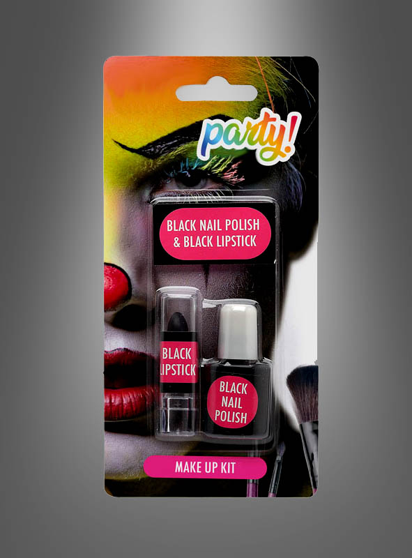 Gothc black Nail Polish and Lipstick