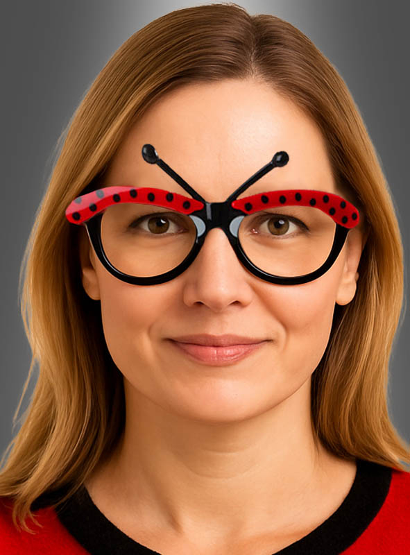Glasses for ladybugs red black