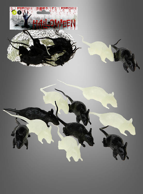 Im dunkeln leuchtende Mäuse 12er Pack