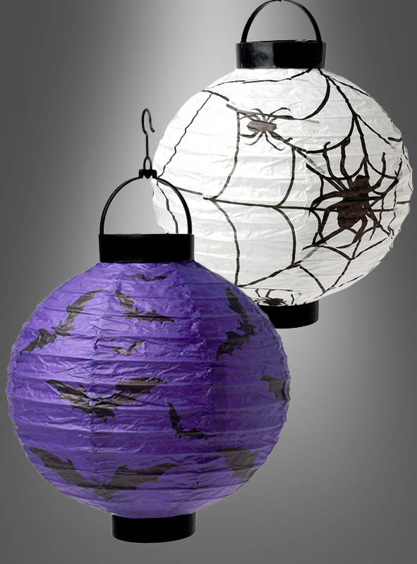 Halloween Lantern with LED Bat or Spiders