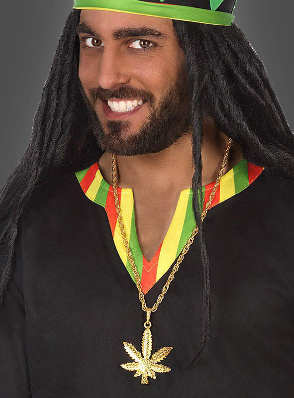 Golden Cannabis Necklace