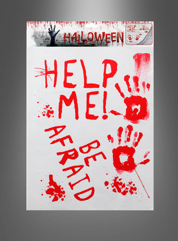 Blutige Schrift und Hände Halloween Deko » Kostümpalast