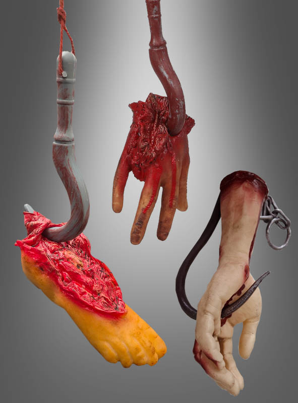 Cadaver on Hook Halloween Deco