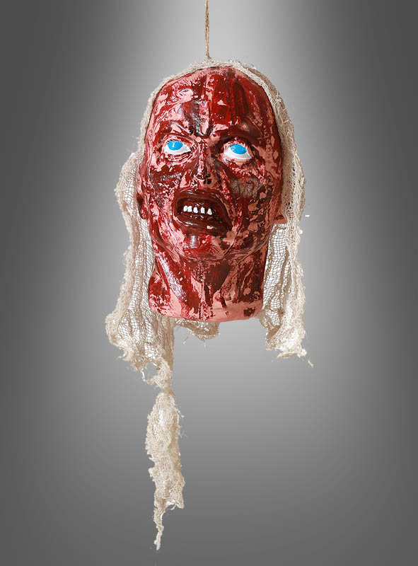 Severed head on rope