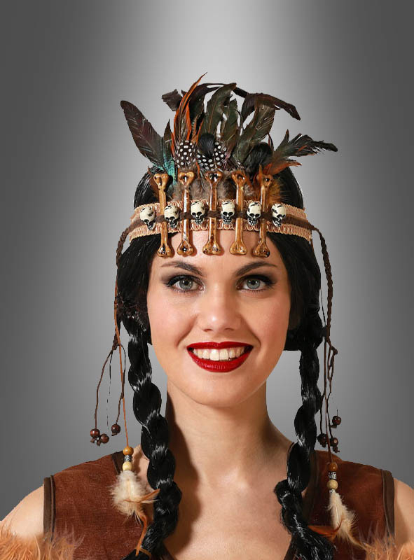 Feder Haarschmuck mit Knochen
