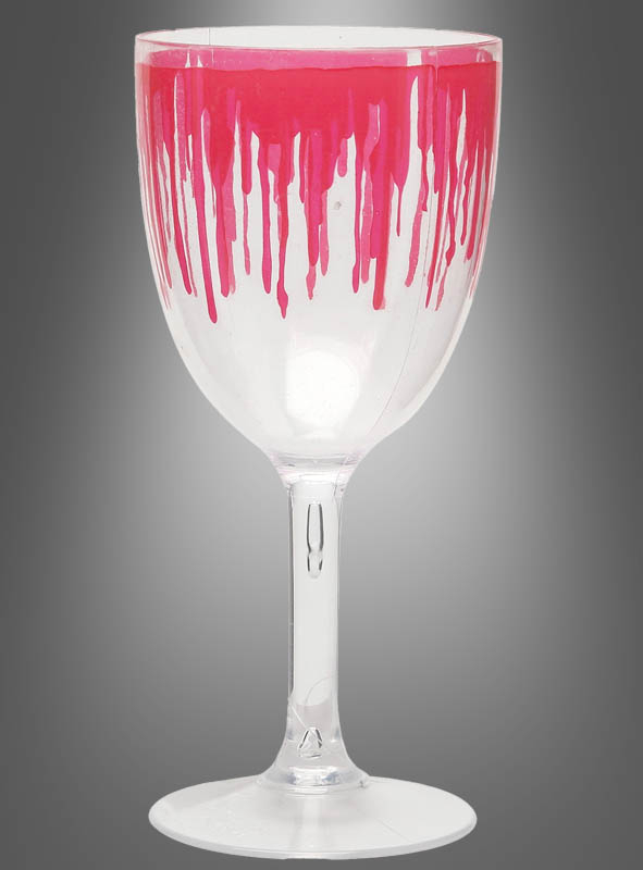 Blutiges Weinglas Halloween 18cm