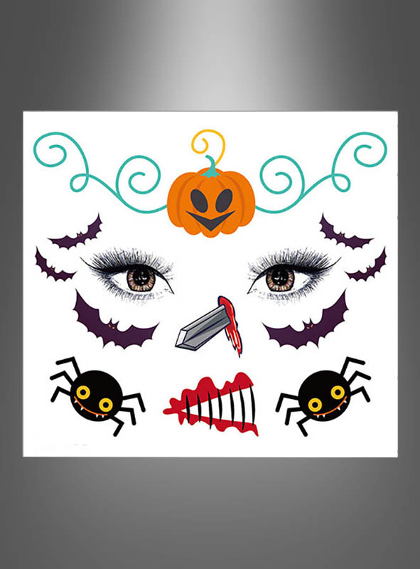 Kids Halloween Tattoo Pumpkin Decal