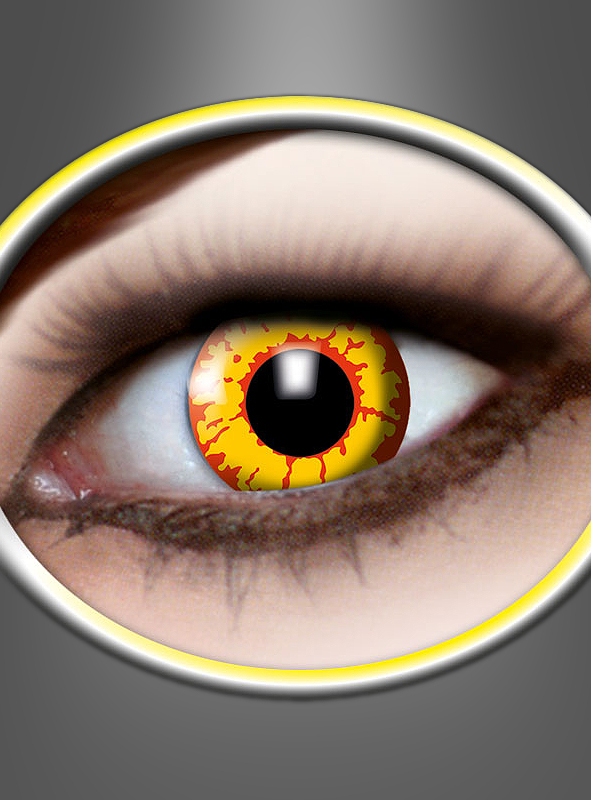 weekly Contact Lenses Ork yellow-red