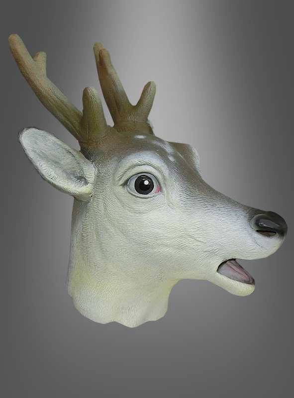 Hirsch Maske Rentier Tiermaske Reh Faschingskostüm