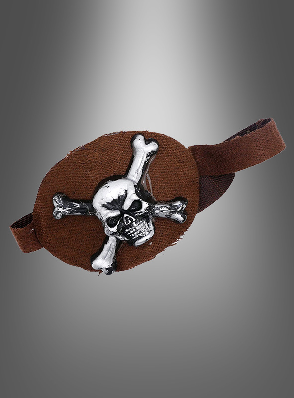 Skull eye patch brown