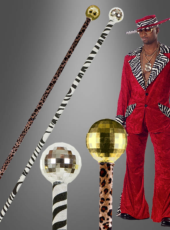 Gehstock Macho Pimp in Zebra oder Leo
