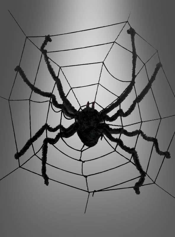 Gigantisches Spinnennetz 240cm mit Spinne