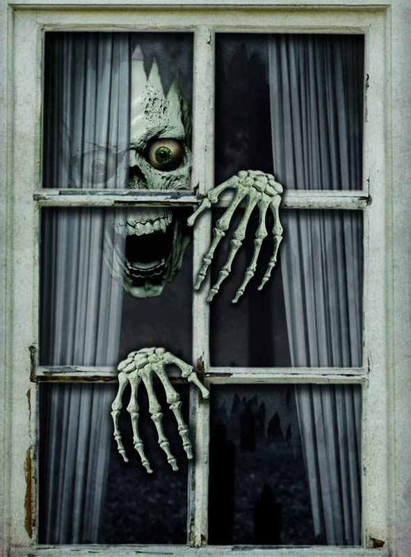 Fensterdeko Halloween Skelett 120x80cm