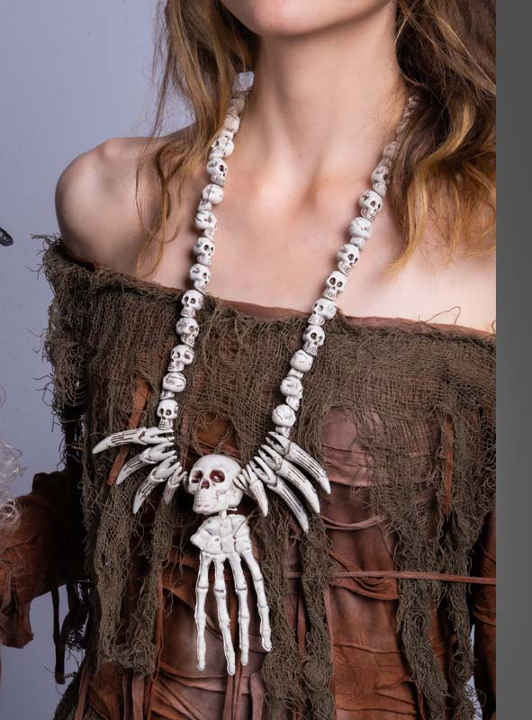 Skeleton Hand and Skulls Necklace » Kostümpalast