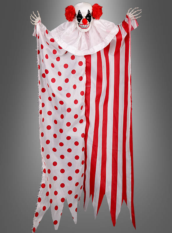 Creepy hanging Clown red-white 96cm