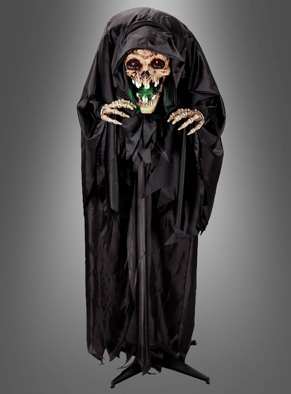 Halloween Deko-Figur Skelett grün 160cm animiert