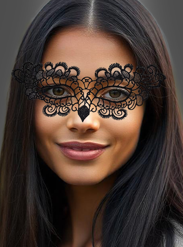 Butterfly Black Eye Mask with Lace