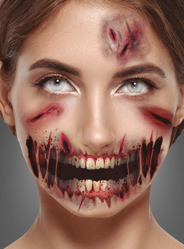 Abrasion Tattoo torn open Mouth