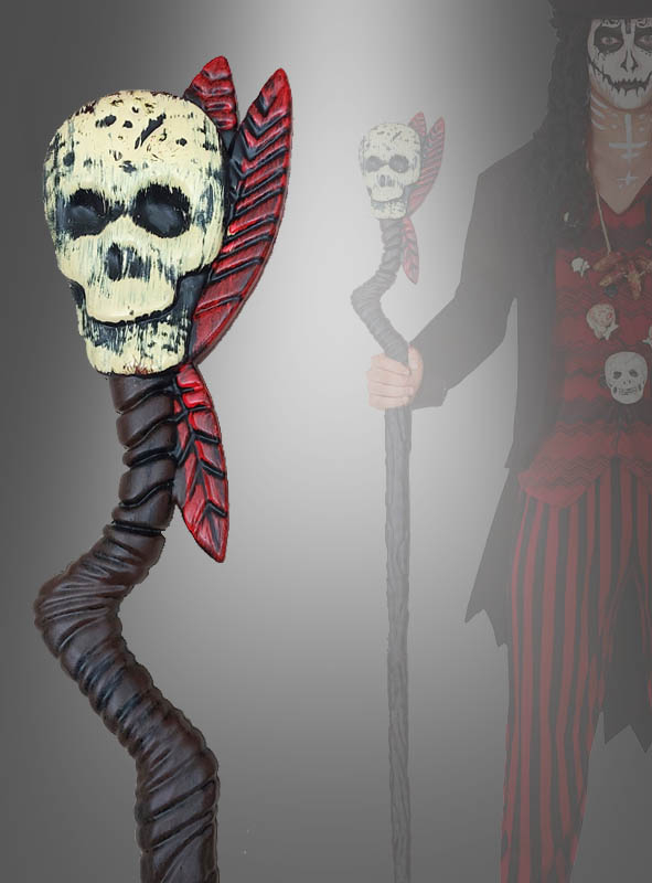 Voodoo Staff with Skull 100cm