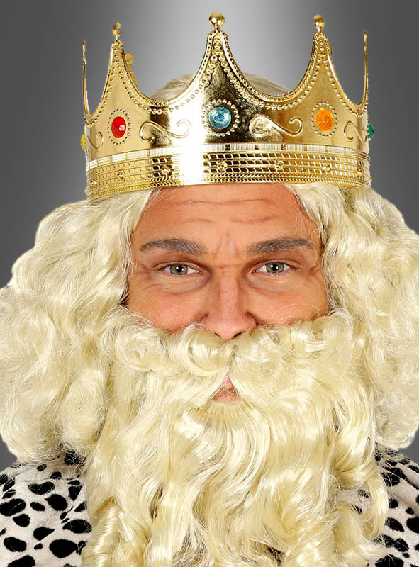 Orl Königskrone in gold Krone zum König Kostüm an Karneval Fasching 