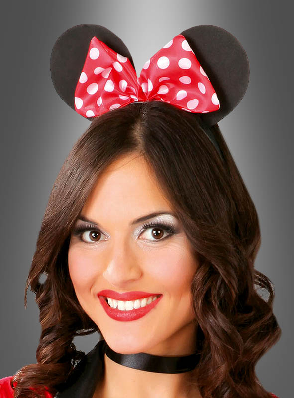Minnie Mouse Kostüm Damen Minnie Maus-Kostüm Damen-Kostüm mit Ohren