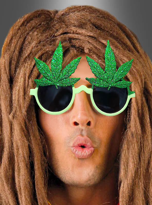 Cannabis glasses 70s buyable at Kostumpalast
