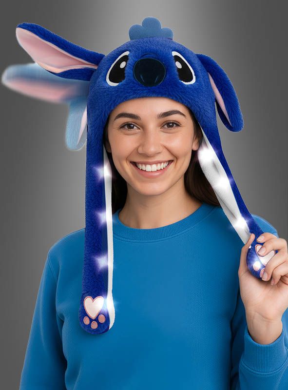 Blue Alien Hat with LED Lights