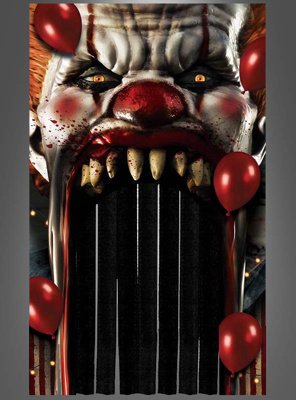 Halloween Curtain Horror Clown 145x240cm